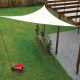 Panza parasolar HDPE - pentru umbrirea teraselor, triunghiular 3x3x3 m Albă