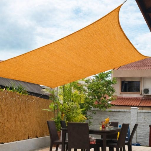 Panza parasolar HDPE - pentru umbrirea teraselor, dreptunghiulară 4x4 m Bej