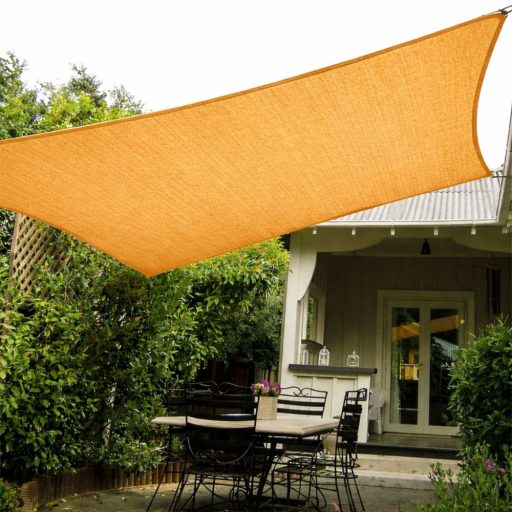 Panza parasolar HDPE - pentru umbrirea teraselor, dreptunghiulară 4x4 m Bej