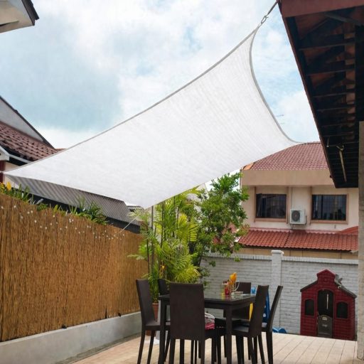 Panza parasolar HDPE - pentru umbrirea teraselor, dreptunghiulară 2x3 m Alb