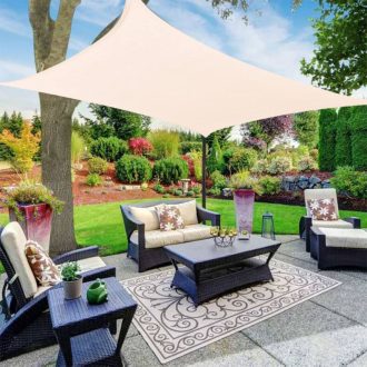   Panza parasolar HDPE - pentru umbrirea teraselor, dreptunghiulară 2x3 m Bej deschis