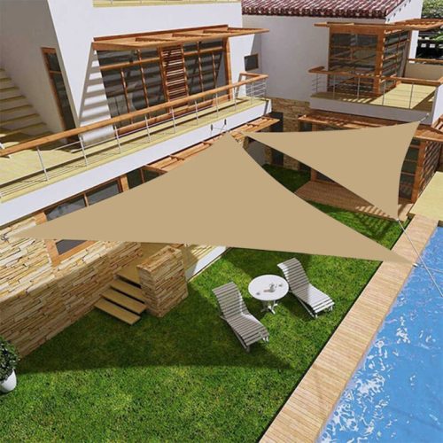 Velă Impermeabilă, pentru umbrirea teraselor, triunghiular 3x3x3 m Nisip