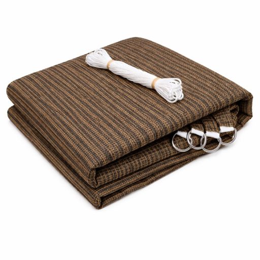 Panza parasolar HDPE - pentru umbrirea teraselor, dreptunghiulară 3x4 m Cafea