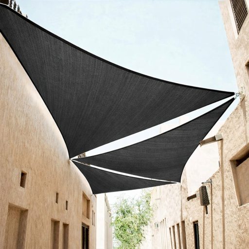 Panza parasolar Premium HDPE - pentru umbrirea teraselor, triunghiular 3,6x3,6x3,6 m Gri grafit