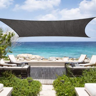   Panza parasolar Premium HDPE - pentru umbrirea teraselor, dreptunghiulară 3x5 m Gri grafit