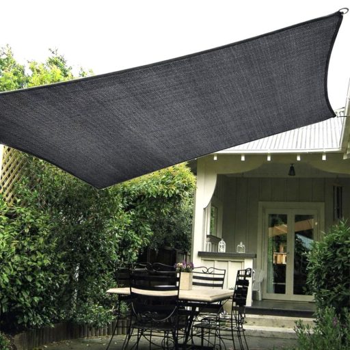 Panza parasolar Premium HDPE - pentru umbrirea teraselor, dreptunghiulară 3x5 m Gri grafit